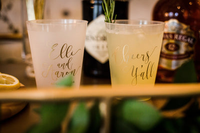 Cheers Ya'll Wedding Frosted Cups #1416