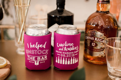 Stock The Bar Wedding Favor Can Coolers #1115