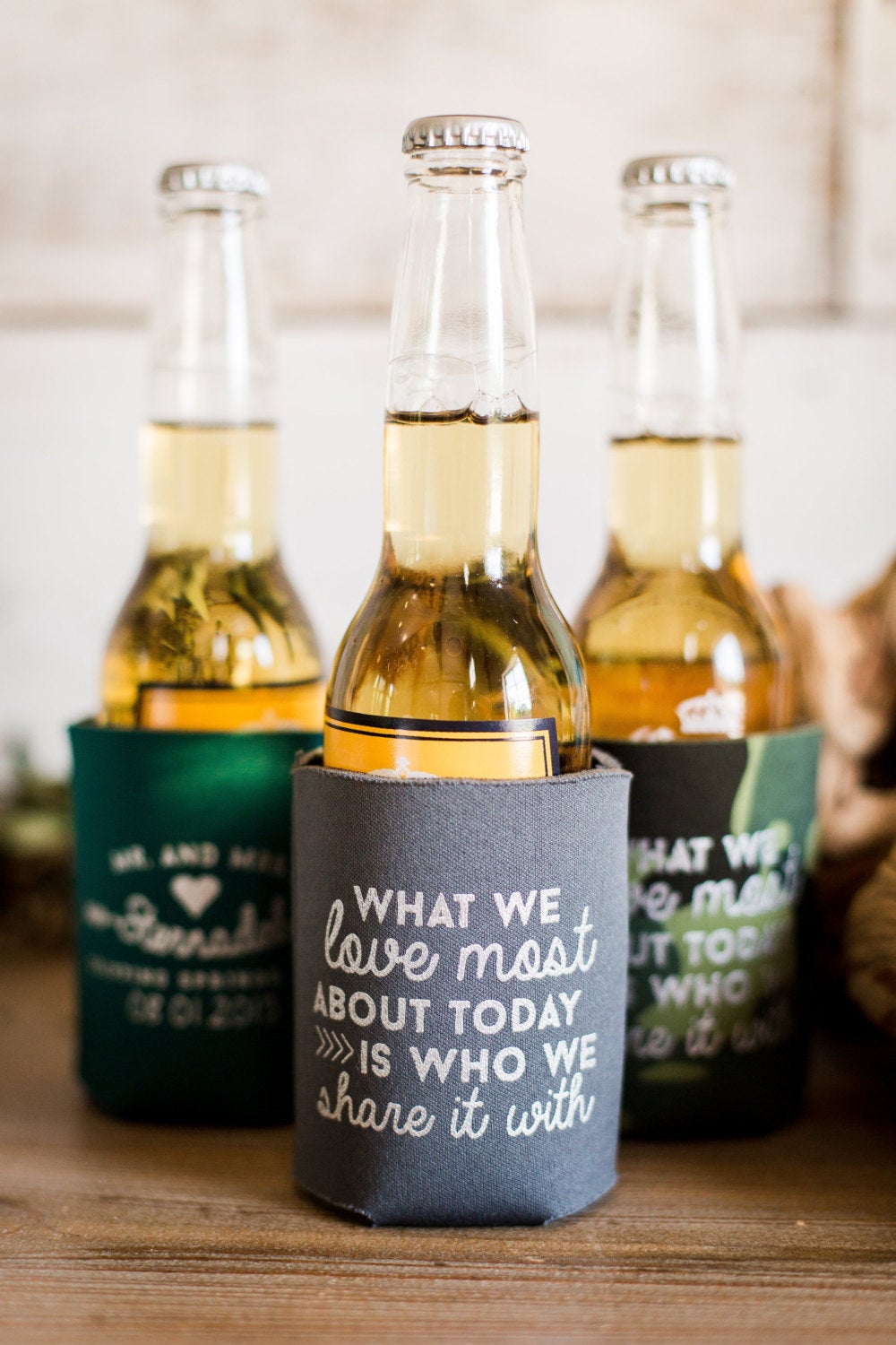 What We Love Most Custom Wedding Can Cooler Design #1131