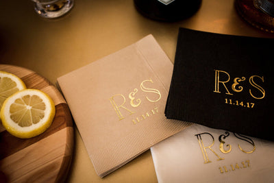 Custom Monogram Cocktail Napkin Design #1162