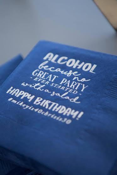 Because No Great Party Started with a Salad Nautical Cocktail Napkin Design #1457