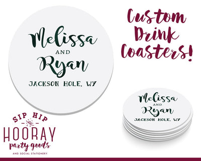 Fall Wedding Drink Coasters #1507