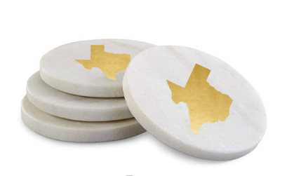 Texas Marble Coasters (Set of 4)
