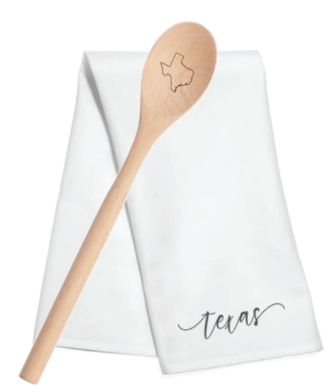 Texas Tea Towel/Spoon Set