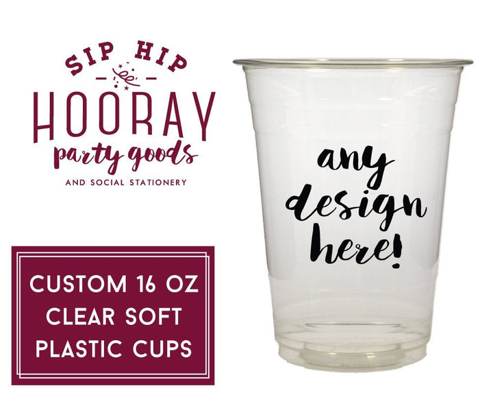 Red Personalized Soft Plastic Cups